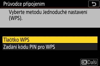 3 Vyhledejte existující sítě. Vyberte položku Vyhledat síť Wi-Fi a stiskněte tlačítko J. Fotoaparát vyhledá blízké sítě, které jsou v současné době aktivní, a zobrazí je podle názvu (SSID).