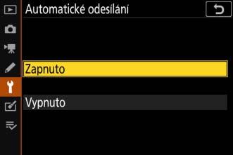 3 Vyberte položku Výběr k odeslání/zrušení (PC). Vyberte položku Výběr k odeslání/ zrušení (PC) a stiskněte tlačítko J. Na snímku se zobrazí bílý symbol přenosu.