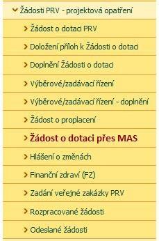 19.2.1 Generování žádosti operace 19.2.1. přes Portál Farmáře www.szif.