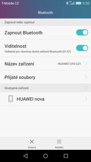 Bluetooth - párování zařízení stisknete ikonu Nastavení.