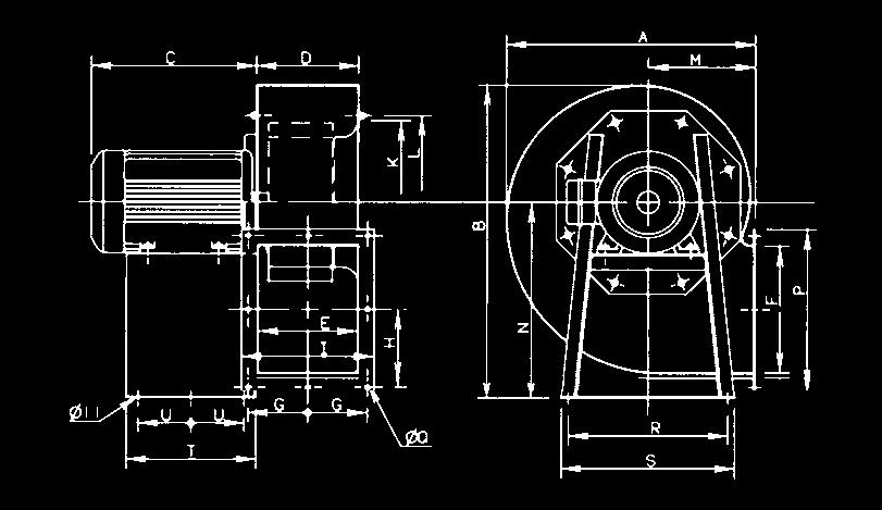 1144 Radiální ventilátory IP55, 15 C CMT řada ErP ErP conform Typ A B C1 (4*) C1 (6*) D E F G H I K L M N P Q R S T U 55/145 572 71 9 2 21 228 28 1 159 291 67 94 25 445 4 11 42 45 17 4/165 62 796 425