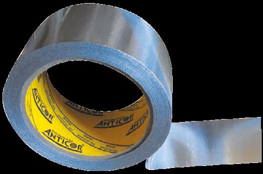 Hliníkové a pokovené pásky 341 Anticor Samolepící pokovená páska (Coroplast 919) Polypropylenová fólie s napařenou vrstvou hliníku, transparentní akrylátové lepidlo, bez přeložky.
