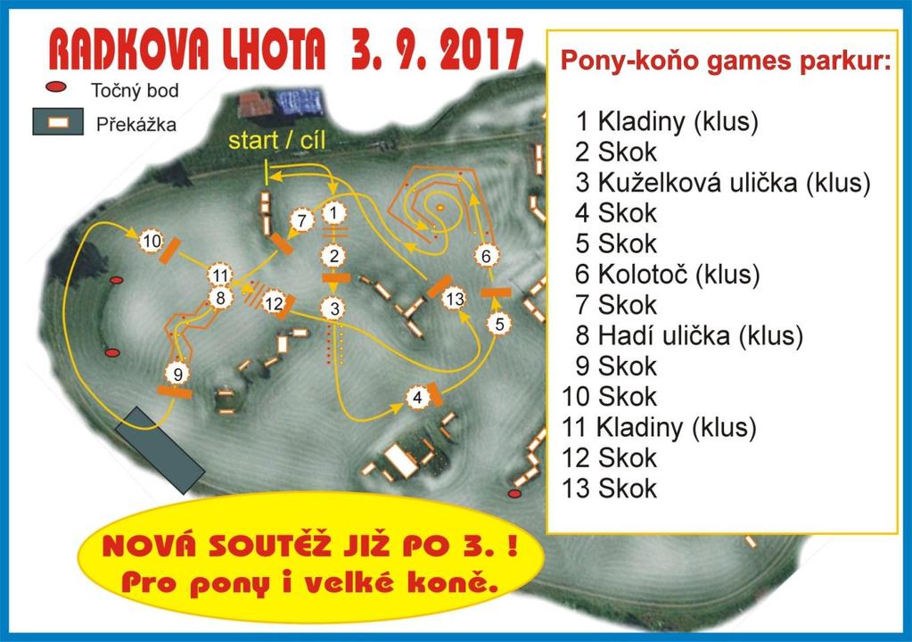 SKOKOVÝ JEZDECKÝ DEN RADKOVA LHOTA SOBOTA 3.9. 2017 ZAČÁTEK V 10:00 HODIN PROPOZICE: 2.2.1 Soutěž č.