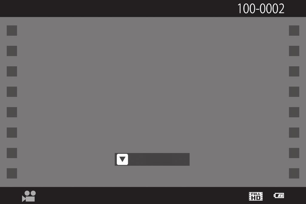 Prohlížení videa Při prohlížení snímků se videa zobrazují tak, jak ukazuje obrázek vpravo.
