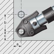 1 1 Minimální odstup mezi potrubími Typ lisovacího nástroje Pressgun 5 / 4E / 4B PT3-EH / AH, Typ (PT) Pressgun Picco Picco [mm] ø d a a b a b 16 15 45 15 48 0 16 45 15