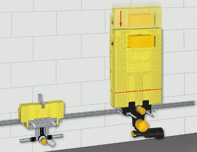 Popisy systémů Viega Mono Viega Mono WC / bidetový blok Robustní blok Viega Mono pro mokrou stavbu. Stavební výšku lze na místě upravit jednoduchým zkrácením.