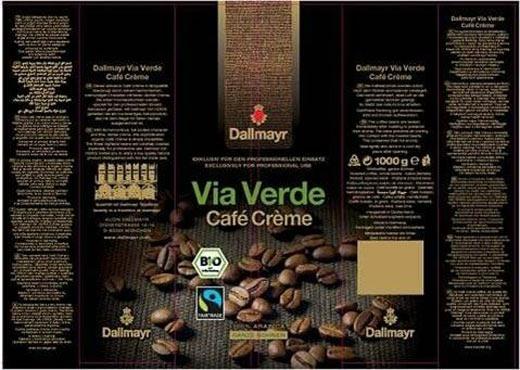 jemná chuť DALLMAYR KAFFEE VIA VERDE Cena zrnkové kávy Da mayr Monaco, Palazzo,