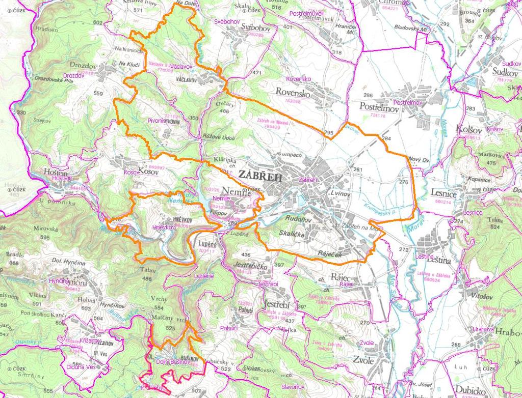 A. NÁZEV OBCE Název části obce (ZSJ): Dolní Bušínov Mapa A: Území obce Přehledová