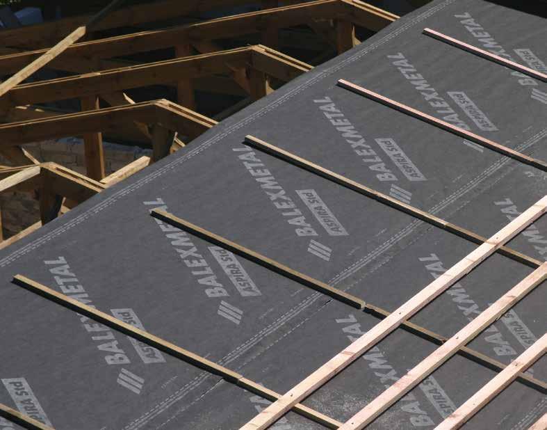 STŘEŠNÍ MEMBRÁNY ASPIRA, AQ METAL vysokopropustné vrstvy střešní konstrukce vodotěsné, paropropustné odolné vůči dlouhodobému působení UV záření prodlužují životnost střechy snadnější montáž střechy