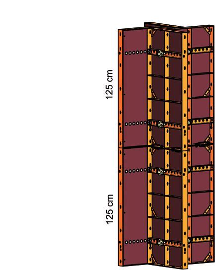 Seznam dílů Číslo materiálu Popis Hmotnost [kg] 170.008.1000 Raster - bednění sloupů, přestav. 20-50x250cm kpl. 282,40 170.008.1001 Raster - bednění sloupů, přestav. 20-50x275cm kpl.