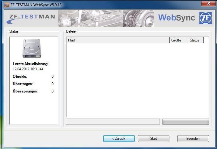 Diagnostika ZF-TESTMAN Postup provedení