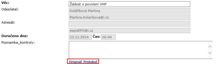 Uživatelská příručka SpS POU obr 24. Zobrazení originálu a protokolu podání obr 25.