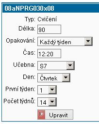 4. Jakmile máte pro všechny předměty vytvořeny rozvrhové lístky, je v záložce Přehledy Nerozvržená výuka pomocí ikon na stejném řádku možné tyto lístky: rozvrhnout do konkrétní místnosti a času ( );