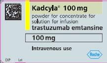 pacientových poznámkách je uveden jak název léčivého přípravku Kadcyla,