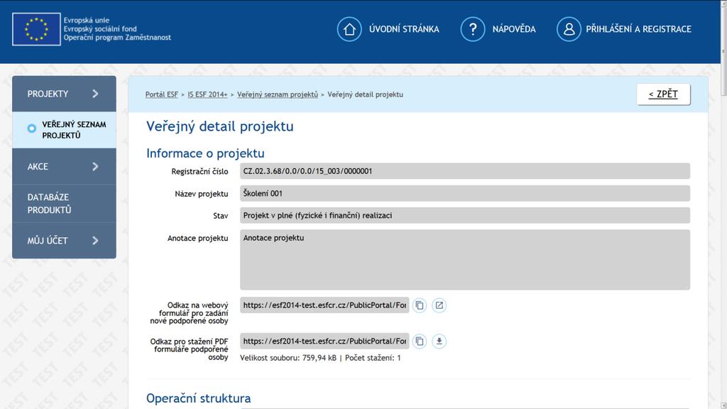 Obrázek 22-Povolení vyplnění karet účastníků Pozn.