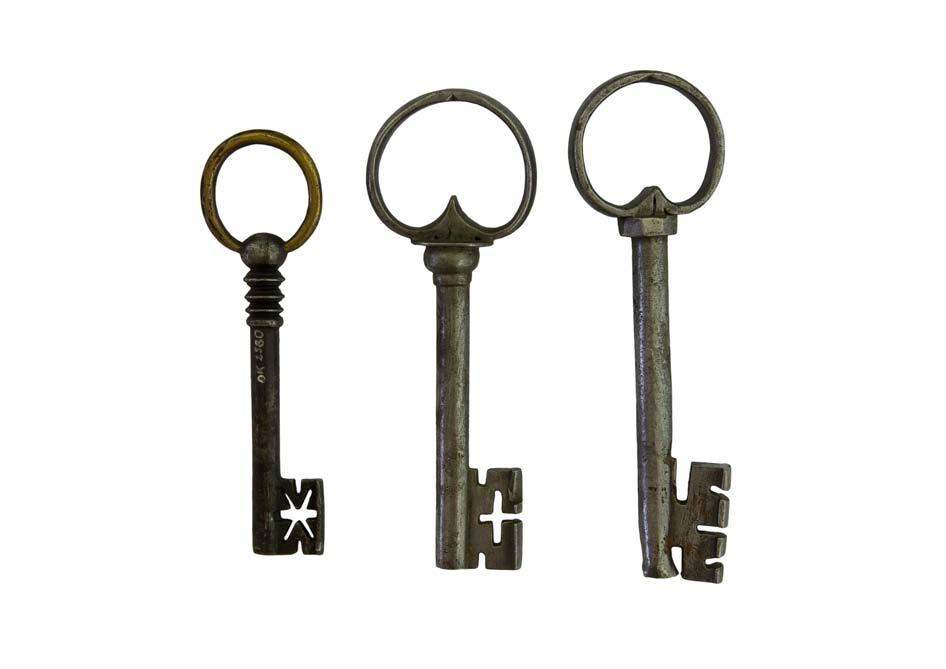 Obr. 52. Typy klíčů používané na nábytkových dveřních zámcích.