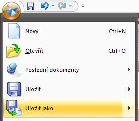 Šablony - používání a vytváření Uložení nové šablony: je uložení prázdného dokumentu se změnami např.