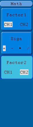 Pouţití Matematických Výpočetních Funkcí Matematické Výpočetní Funkce mohou zobrazit výsledek jako součet, násobení, dělení nebo odečítání mezi měřeními na kanálech CH1 a CH2.