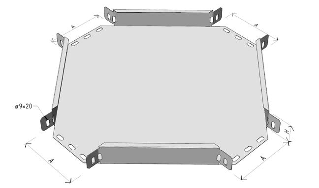 Kříž žlabu KRL-R50 50 mm označení [mm] H [mm] t [mm] RD-337001 KRL-R50 50/50 50 50 1, 0,350 1 RD-337003 KRL-R50 100/50 100 50 1, 0,600 1