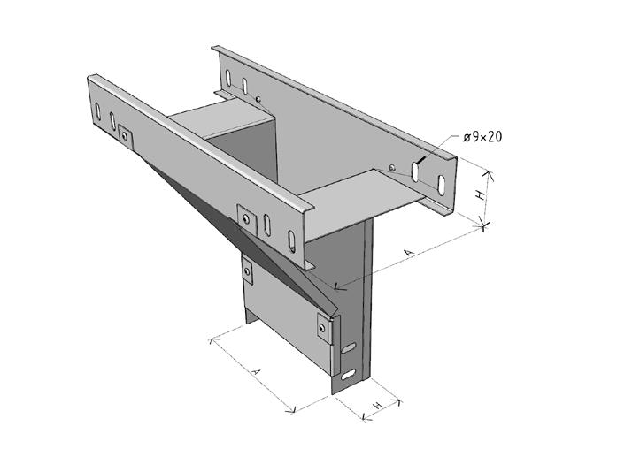 60mm T-kus vertikální žlabu TVL 60 mm označení [mm] H [mm] t [mm] RD-3350117 TVL 100/60