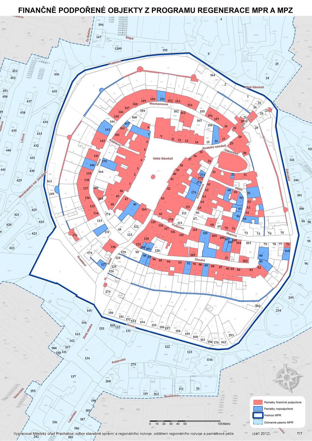 Následující situace zobrazuje nemovité kulturní památky na území MPR Prachatice, jejichž vlastníci dosud