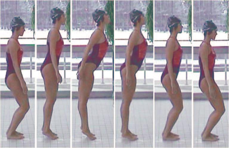 Soubor cvičeních pro nácvik a zdokonalování techniky delfínového vlnění CVIČENÍ NA SUCHU - základní cvičení Pasivní cvičení ( imitace záběrového pohybu, hydrodynamické polohy) - pasivní vedení