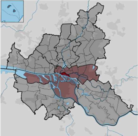 v těsném sousedství centra Hamburku původně