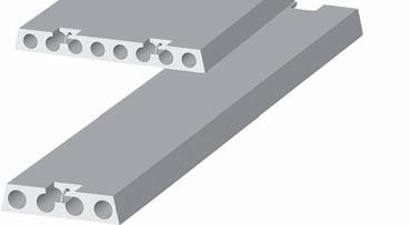 Maximální délka panelů se liší v závislosti na výšce panelu a jeho zatížení. lanových závěsů s háky. Na zakázku po statickém posouzení lze dodat panely v provedení bez dutin.