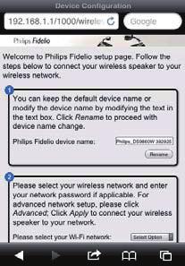 Změna nastavení Wi-Fi 1 Klikněte nebo klepněte na možnost za položkou Vybrat