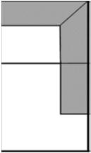 číslo 6011 6013 6021 6023 6051 6053 Rohový element + 1-sed s ukončovacím dílem levý