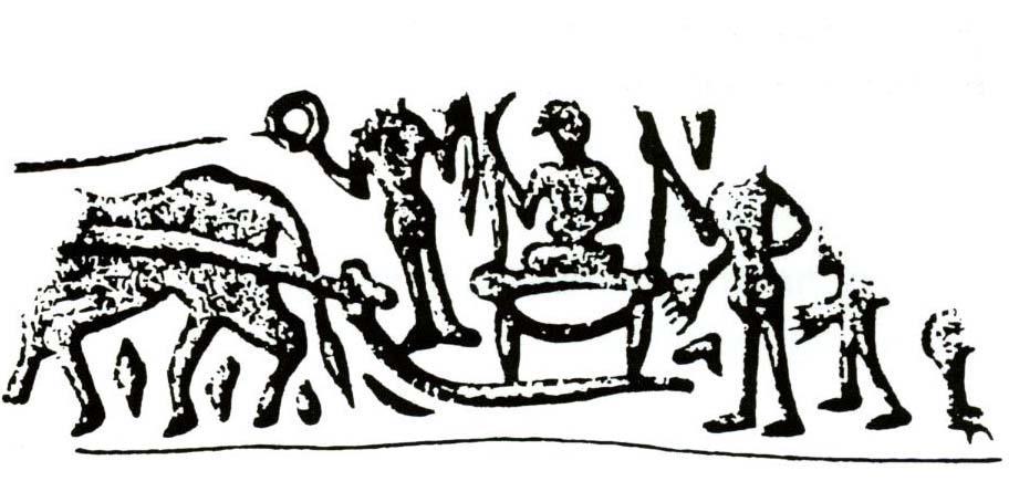 Eneolit, smyk, pečetní váleček, Arslantepe, TR (nahoře) a