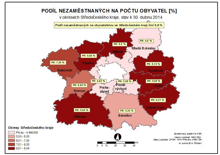 Měsíční zpráva o situaci a trhu práce Středočeského kraje