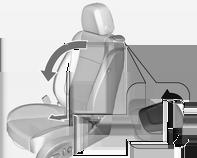 46 Sedadla, zádržné prvky 9 Nebezpečí Aby nedošlo k poranění, posuňte opěradlo do vzpřímené polohy.