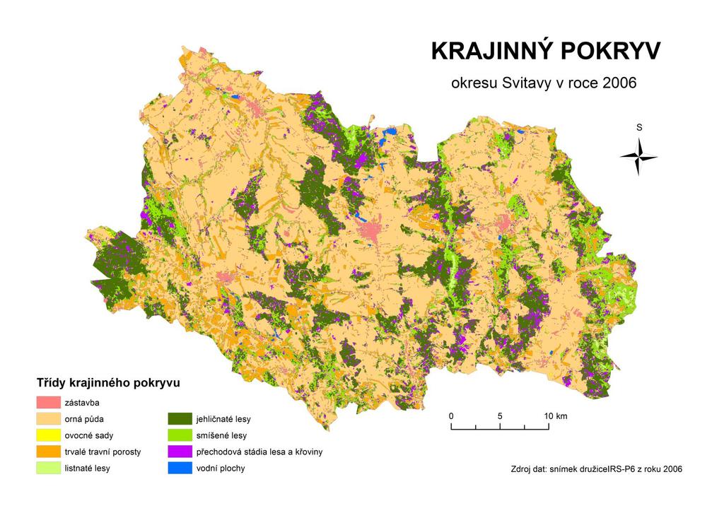 Příloha 9 Krajinný pokryv okresu Svitavy v