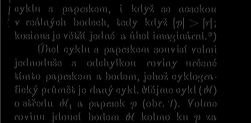 Volme rovinu jdoucí bodem M kolmo ku p za Obr.