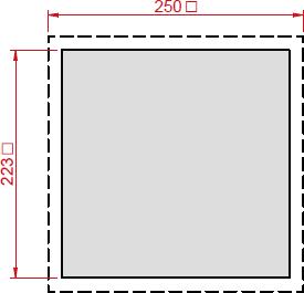 Ventilátory s filtrem GSV25 Výstupní mřížky s filtrem GSF25 Výřez do panelu 223 x 223 mm Bezšroubové uchycení do panelu Plast ABS BLEND, barva RAL 7035 Možná volba směru proudění vzduchu Stupeň krytí