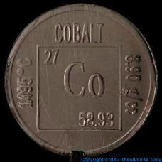 Kobalt ρ = 8900 kg/m 3, T M = 1495 o C, hegaxonální vlastnostmi podobný niklu, ferromagnetický Využití legující prvek