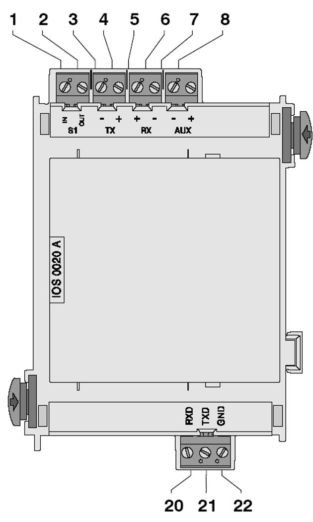 LSN Ústředny elektrické požární signalizace IOS 0020 A Modul sériového rozhraní 20 ma 4.998.137.