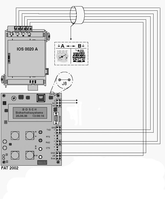 Display Vypnutí bzučáku Listování na displeji V kovové skříni (stejné jako FBF 100 LSN) Připojení na IOS 0020 A modul Přes