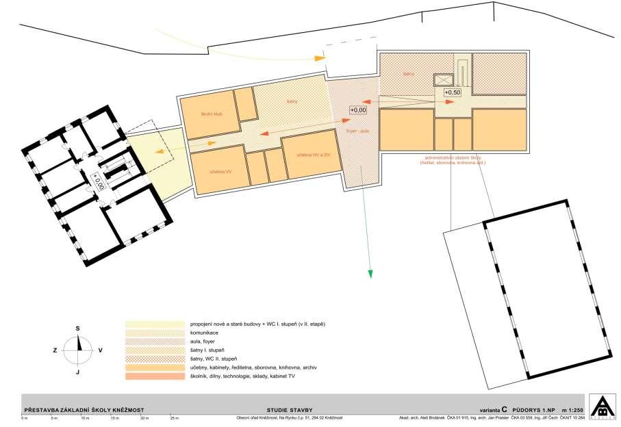 STUDIE PŘESTAVBY ZŠ-KNĚŽMOST NA TÉMĚŘ NULOVOU PASIVNÍ BUDOVU HLEDÁNÍ URBANISTICKÉ