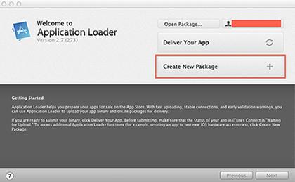 1. Stáhnout Application Loader na adrese http://www.appuploader.net/appuploader/download.php 2. Spustit program Application Loader, přihlásit se k účtu a zvolit možnost Deliver Your App. 3.
