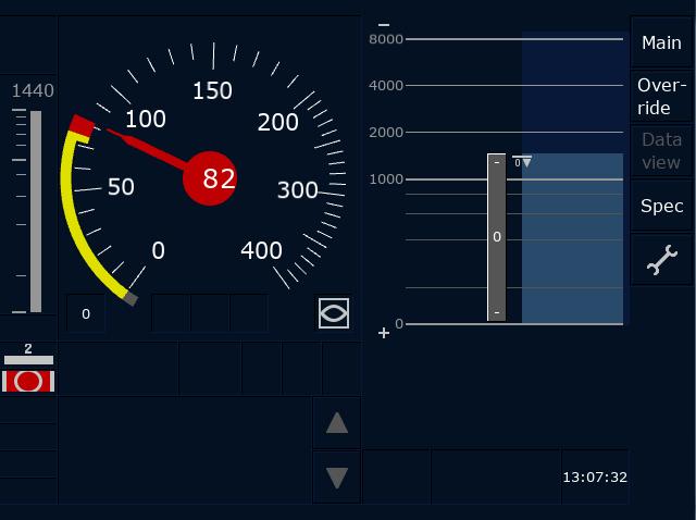 Indikace strojvedoucímu na DMI překročení rychlosti / varování