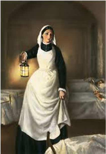 Krymu (1854 1856) se 40 vyškolenými dobrovolnicemi sledovala stav raněných snížení počtu úmrtí na následky zranění (infekční komplikace tyfus, cholera, úplavice) pokles úmrtnosti ze