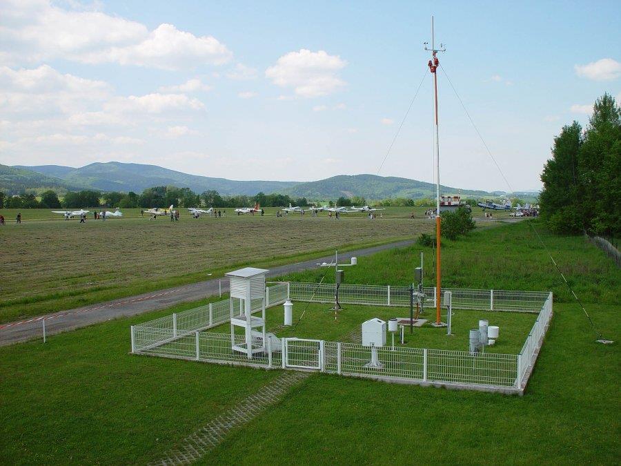 většina meteorologických prvků v současnosti měřena automatickými přístroji řada stanic je však stále vybavena tradičními přístroji, umístěnými na meteorologickém měrném