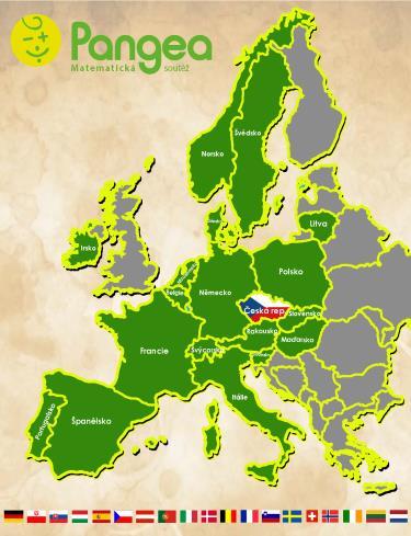 Mezinárodní matematická soutěž Pangea v Evropě Název země Počet registrovaných účastníků Název země Počet registrovaných účastníků 1 Německo 147 000 10 Dánsko 5 068 2 Polsko 105 524 11 Belgie 5 067 3