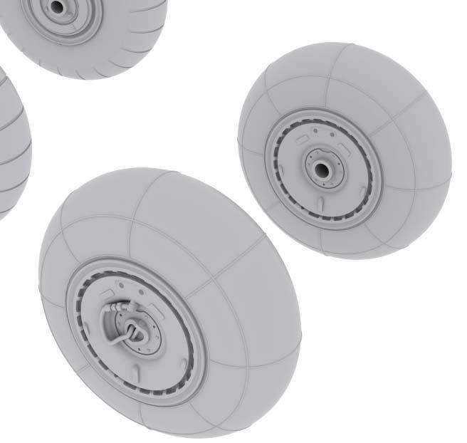 648055 Bf 110 E/F/G main undercarriage wheels 1/48