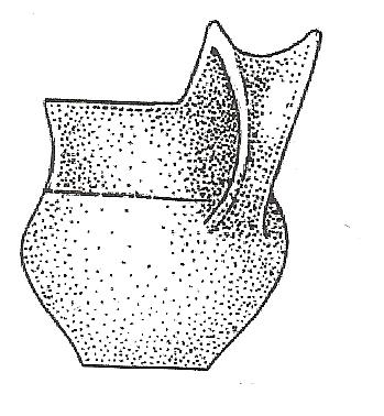 Obr. 32: džbán typu ansa cornuta - Řivnáč (Podborský 2006, Tab. 49). Obr.