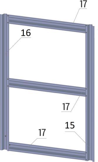 Verze 11.9.2017 SESTAVENÍ DVEŘÍ Skleník má dveře na pantech v předním i zadním čele. Každé dveře jsou složeny ze dvou stejných částí (horní a spodní část).