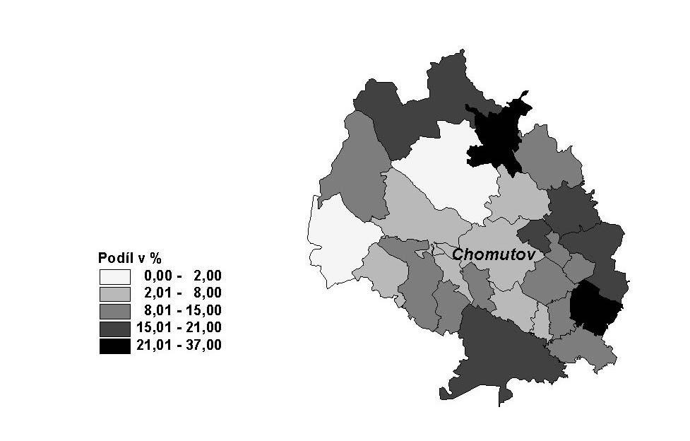 SO ORP CHOMUTOV Bytový fond podle výsledků sčítání lidu, domů a bytů v rodinných domech Trvale obydlené byty z toho byty v bytových domech na 1 000 obyvatel na 100 cenzových domácností Neobydlené