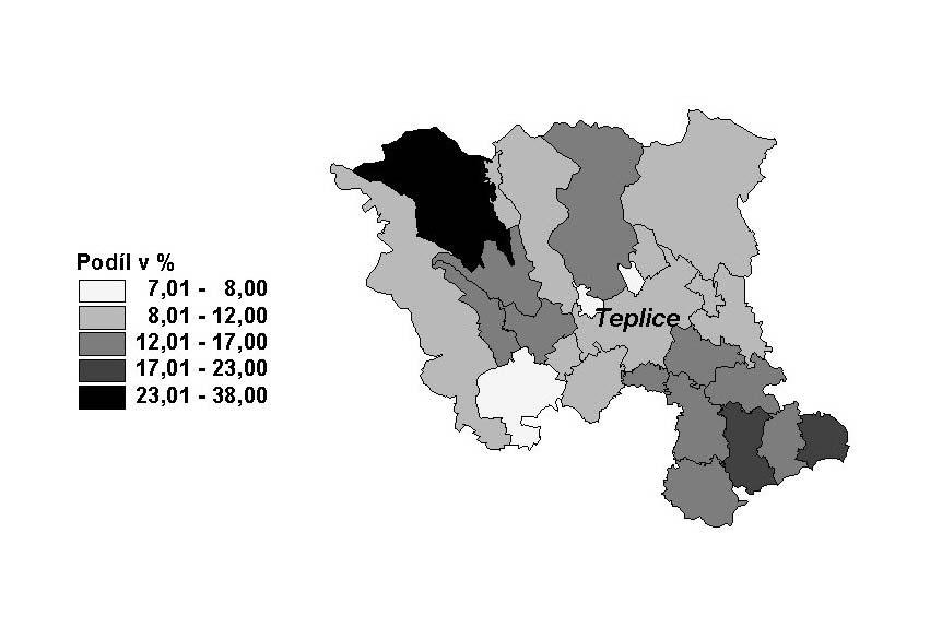 SO ORP TEPLICE Bytový fond podle výsledků sčítání lidu, domů a bytů v rodinných domech Trvale obydlené byty z toho byty v bytových domech na 1 000 obyvatel na 100 cenzových domácností Neobydlené byty